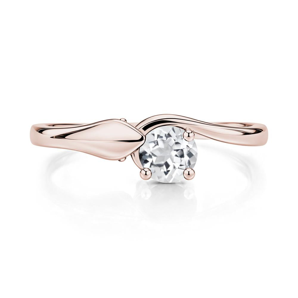 Minimalist Alexandrite Twist Snake Ring - LUO Jewelry #gemstone_White Topaz