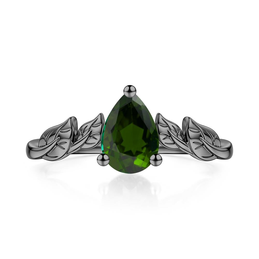 Pear Cut Amethyst Leaf Ring for Women - LUO Jewelry #gemstone_Diopside