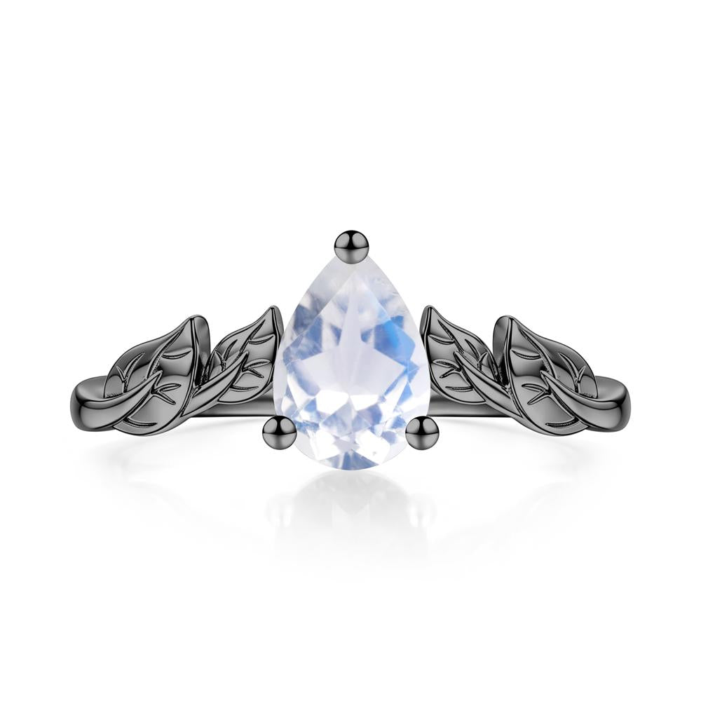 Pear Cut Amethyst Leaf Ring for Women - LUO Jewelry #gemstone_Moonstone