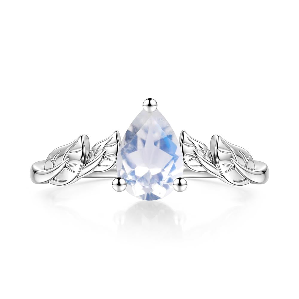 Pear Cut Amethyst Leaf Ring for Women - LUO Jewelry #gemstone_Moonstone