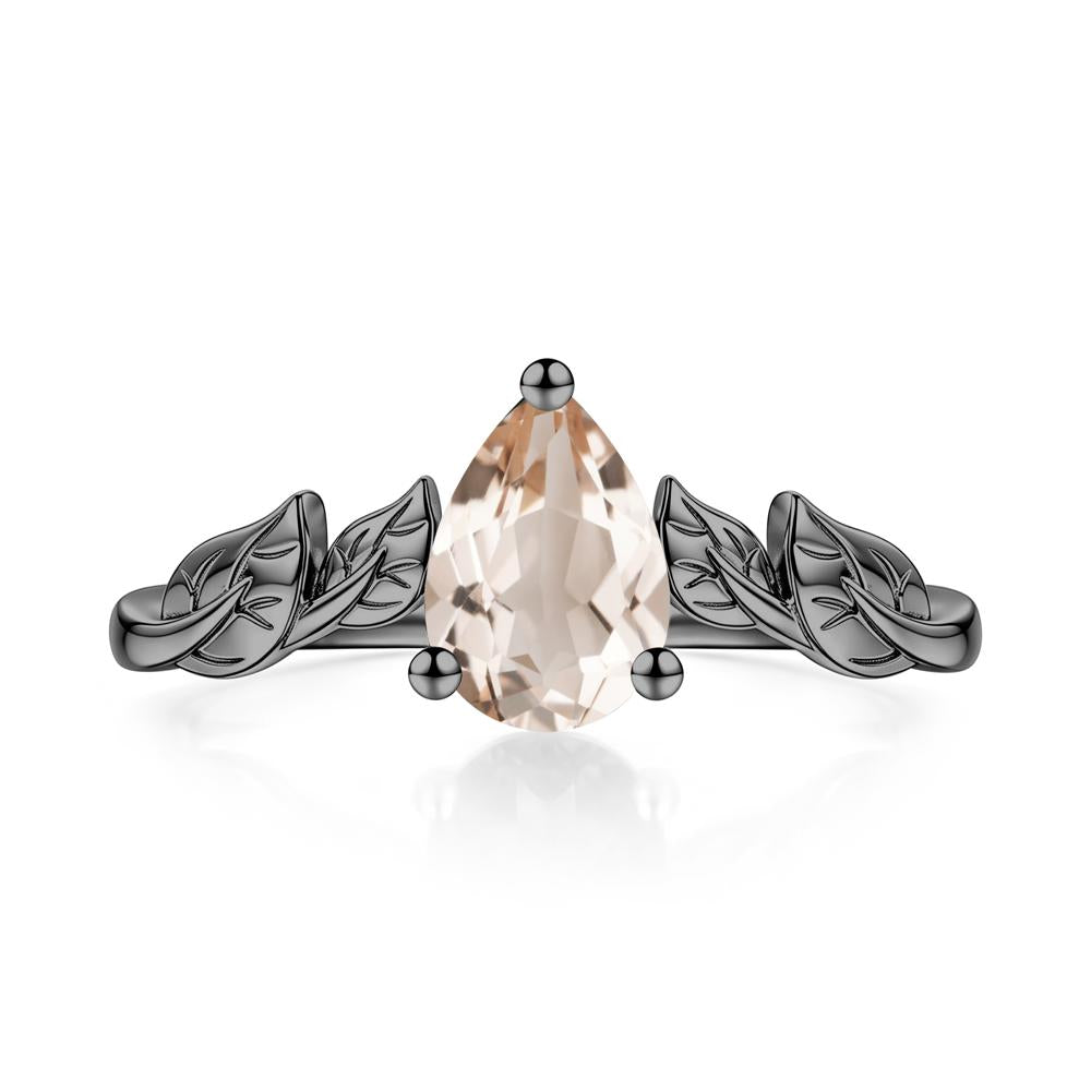 Pear Cut Amethyst Leaf Ring for Women - LUO Jewelry #gemstone_Morganite