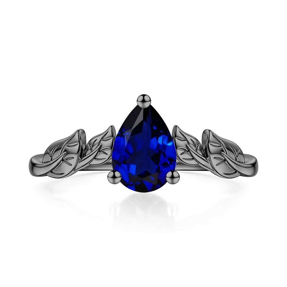 Pear Cut Amethyst Leaf Ring for Women - LUO Jewelry #gemstone_Sapphire