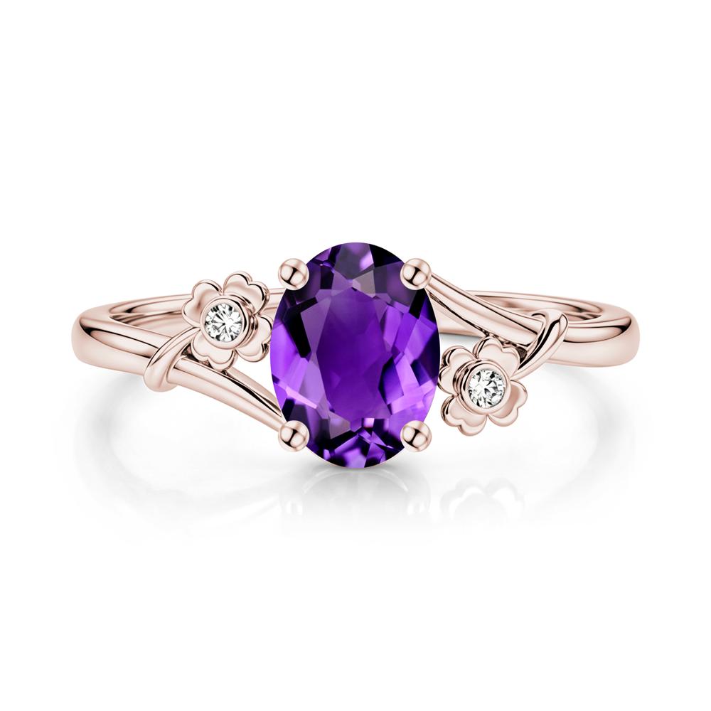 Oval Shaped Diopside Bypass Clover Ring - LUO Jewelry #gemstone_Amethyst