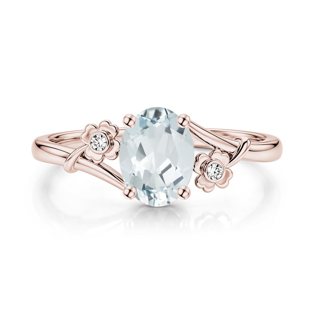 Oval Shaped Diopside Bypass Clover Ring - LUO Jewelry #gemstone_Aquamarine