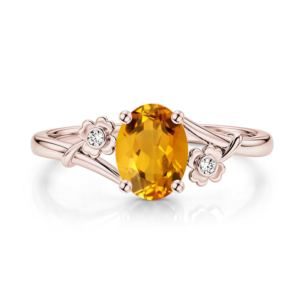 Oval Shaped Diopside Bypass Clover Ring - LUO Jewelry #gemstone_Citrine
