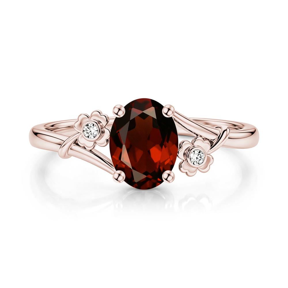 Oval Shaped Diopside Bypass Clover Ring - LUO Jewelry #gemstone_Garnet