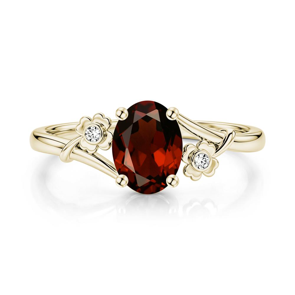 Oval Shaped Diopside Bypass Clover Ring - LUO Jewelry #gemstone_Garnet