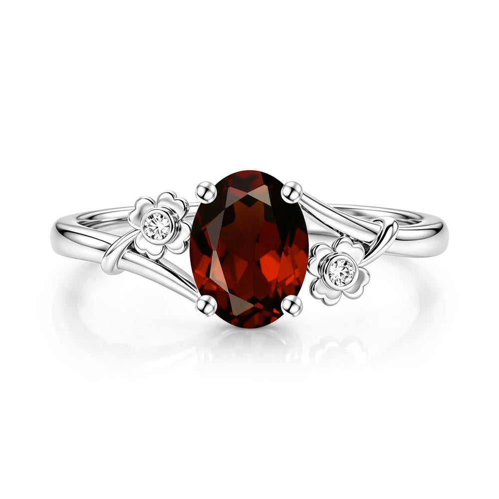 Oval Shaped Diopside Bypass Clover Ring - LUO Jewelry #gemstone_Garnet