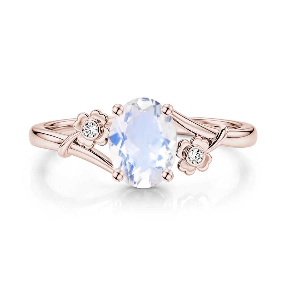 Oval Shaped Diopside Bypass Clover Ring - LUO Jewelry #gemstone_Moonstone