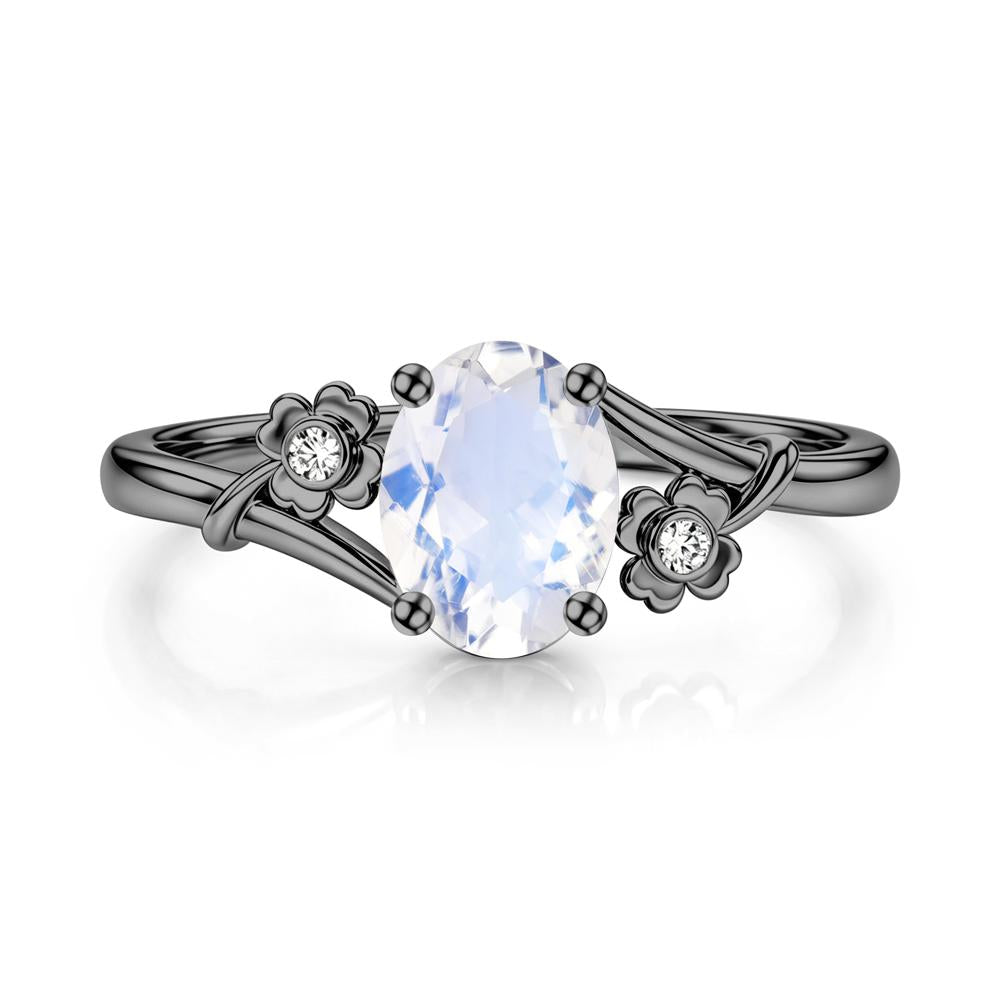 Oval Shaped Diopside Bypass Clover Ring - LUO Jewelry #gemstone_Moonstone