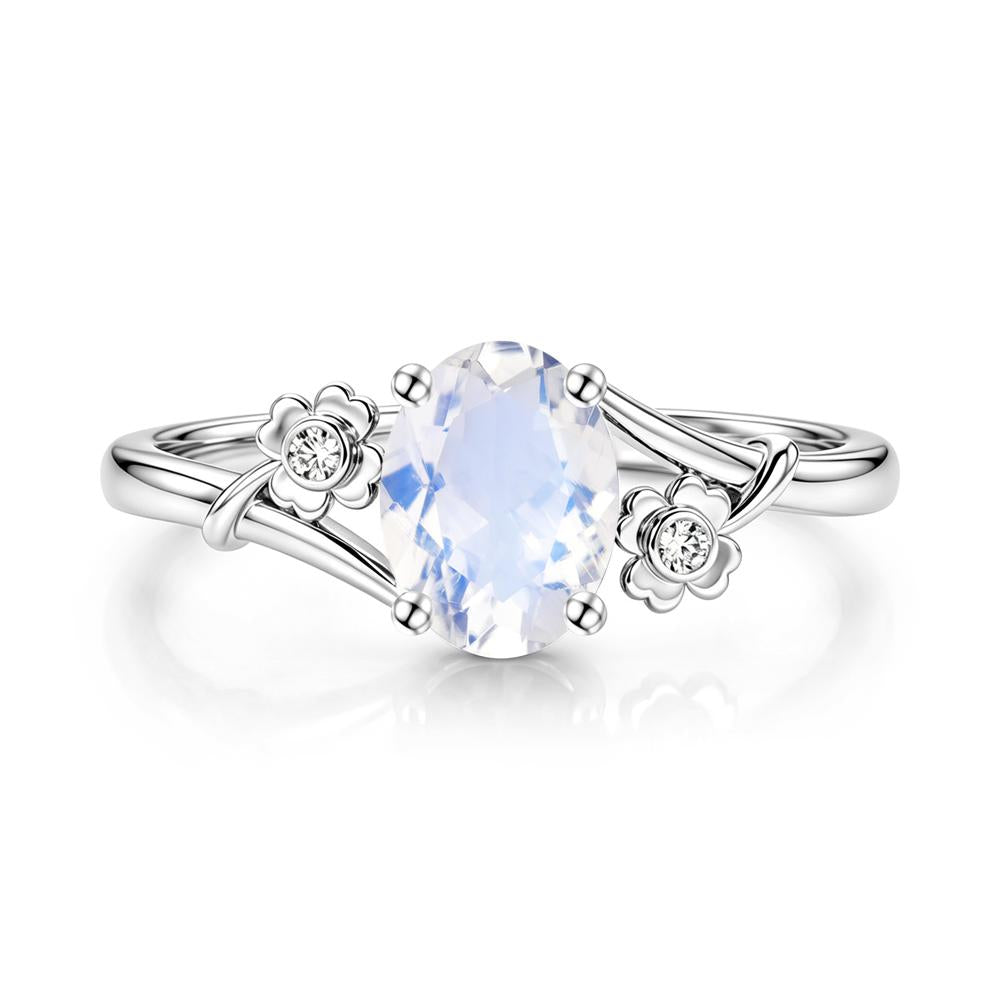 Oval Shaped Diopside Bypass Clover Ring - LUO Jewelry #gemstone_Moonstone