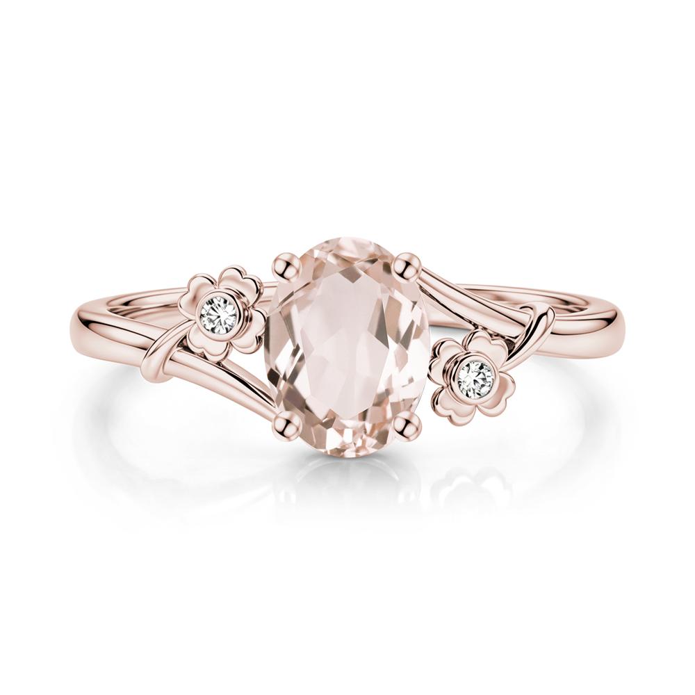 Oval Shaped Diopside Bypass Clover Ring - LUO Jewelry #gemstone_Morganite