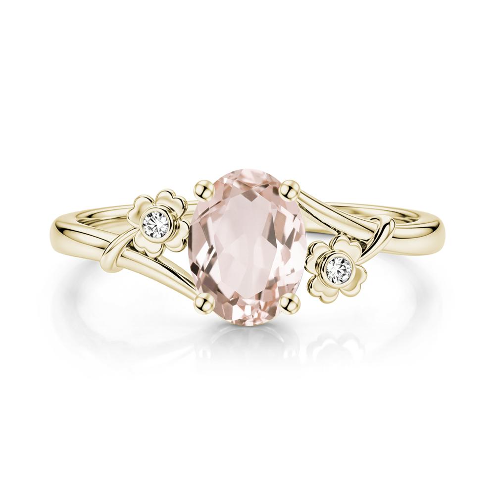 Oval Shaped Diopside Bypass Clover Ring - LUO Jewelry #gemstone_Morganite