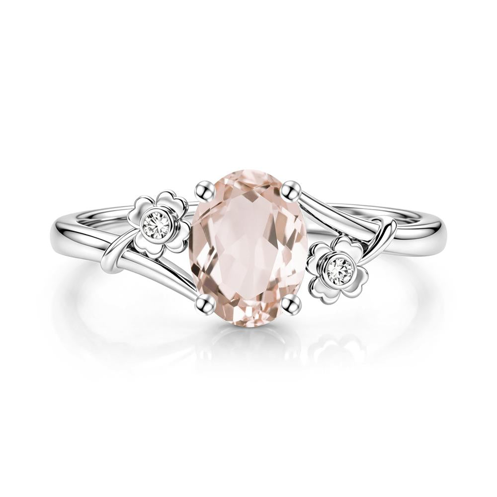 Oval Shaped Diopside Bypass Clover Ring - LUO Jewelry #gemstone_Morganite