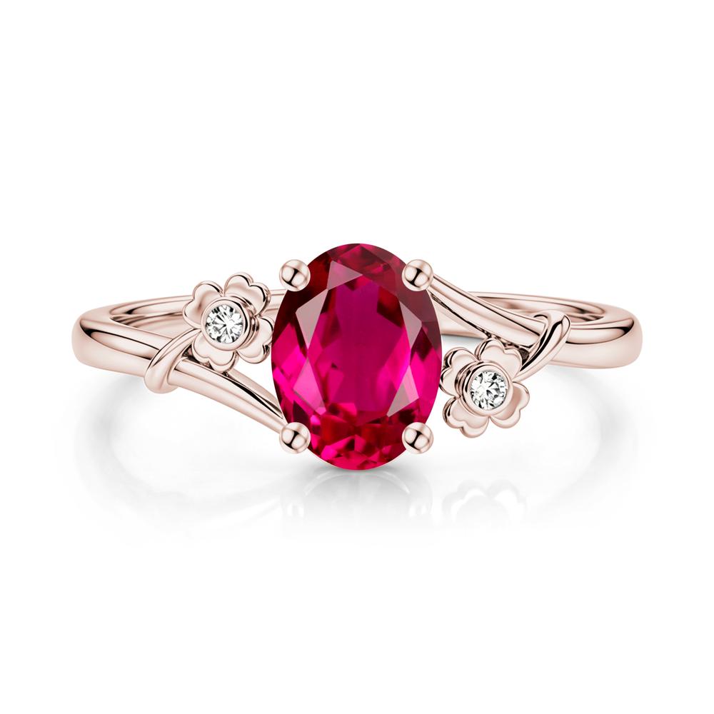 Oval Shaped Diopside Bypass Clover Ring - LUO Jewelry #gemstone_Ruby