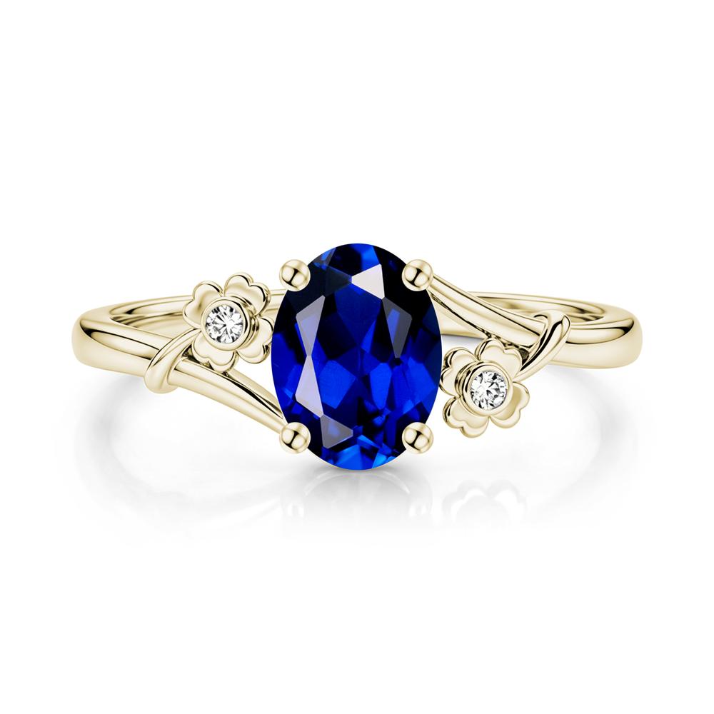 Oval Shaped Diopside Bypass Clover Ring - LUO Jewelry #gemstone_Sapphire