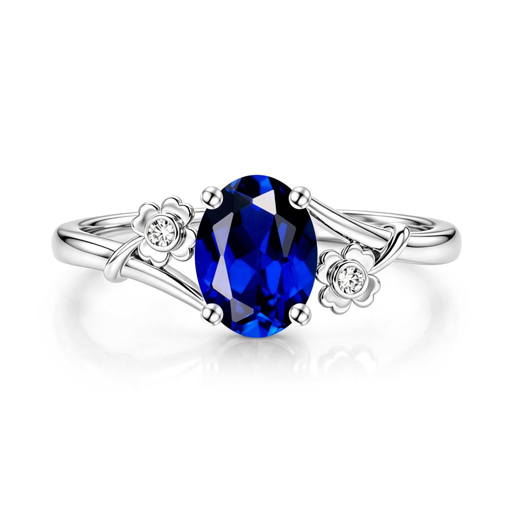 Oval Shaped Diopside Bypass Clover Ring - LUO Jewelry #gemstone_Sapphire