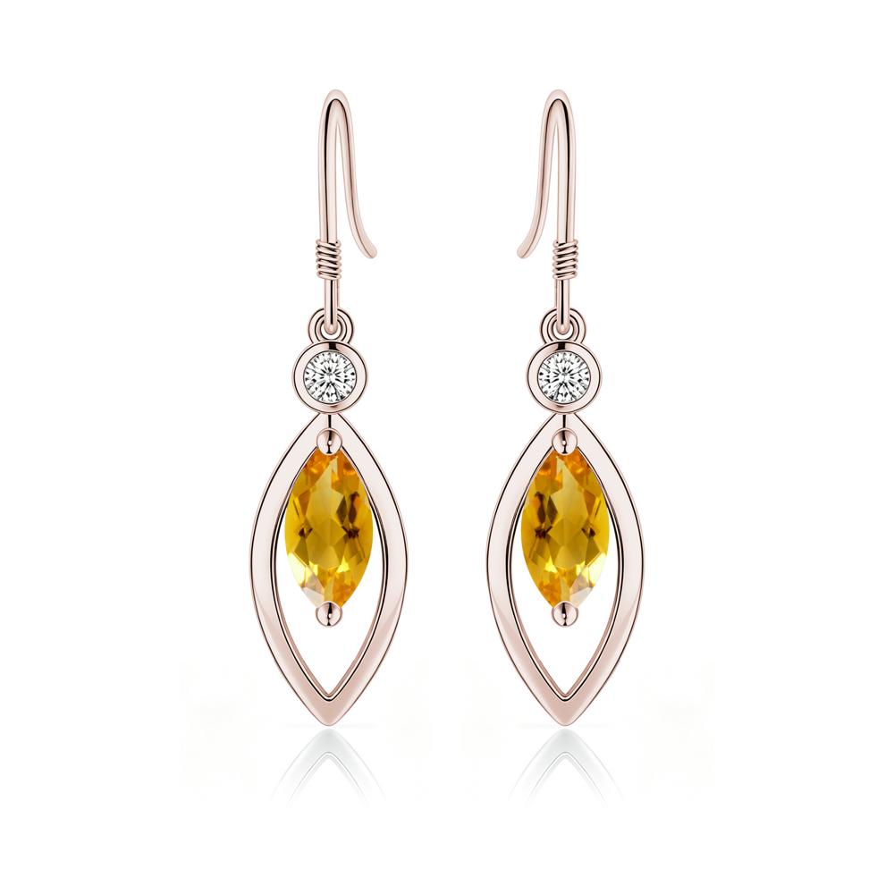 Leaf Inspired Alexandrite Dangle Earrings - LUO Jewelry #gemstone_Citrine