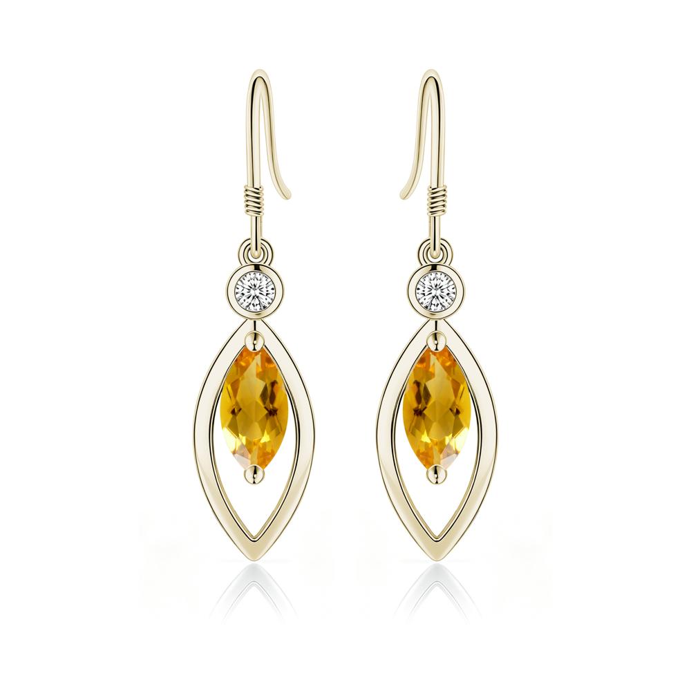 Leaf Inspired Alexandrite Dangle Earrings - LUO Jewelry #gemstone_Citrine