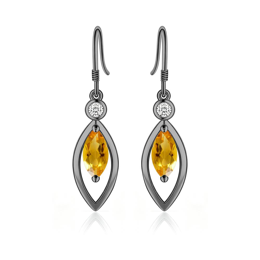 Leaf Inspired Alexandrite Dangle Earrings - LUO Jewelry #gemstone_Citrine