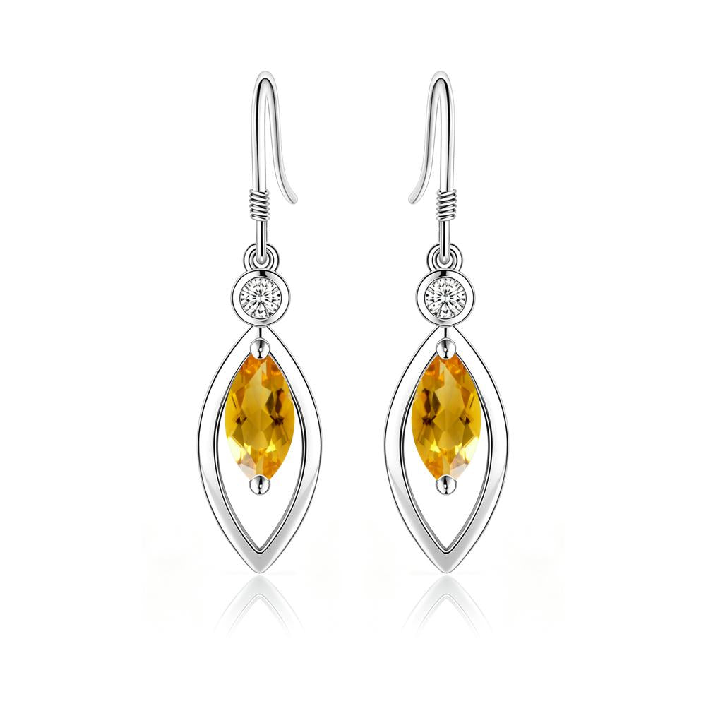 Leaf Inspired Alexandrite Dangle Earrings - LUO Jewelry #gemstone_Citrine