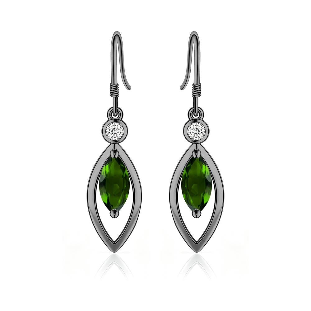 Leaf Inspired Alexandrite Dangle Earrings - LUO Jewelry #gemstone_Diopside