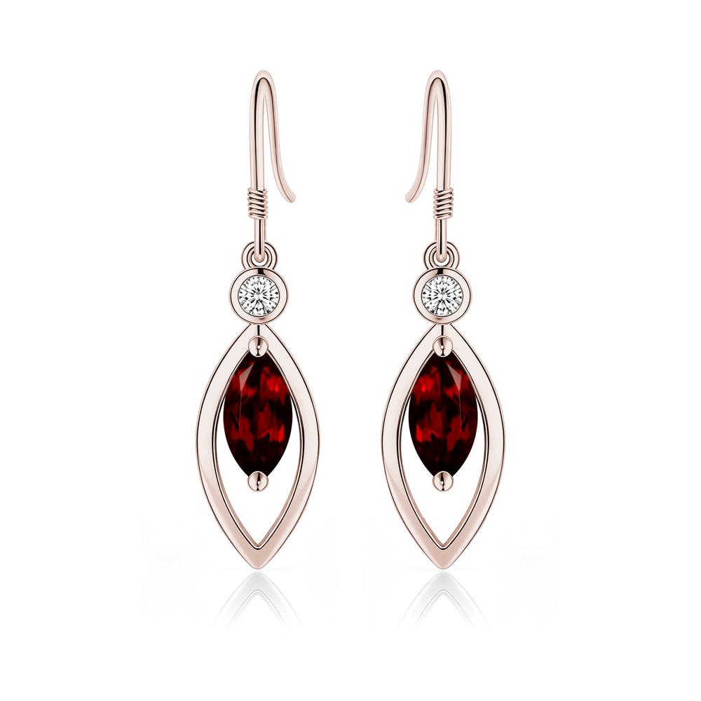Leaf Inspired Alexandrite Dangle Earrings - LUO Jewelry #gemstone_Garnet