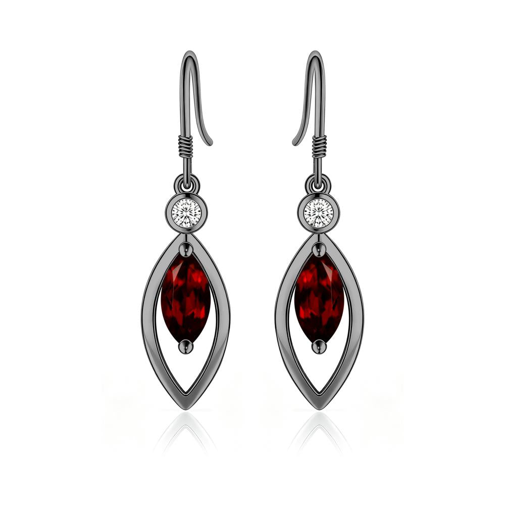 Leaf Inspired Alexandrite Dangle Earrings - LUO Jewelry #gemstone_Garnet