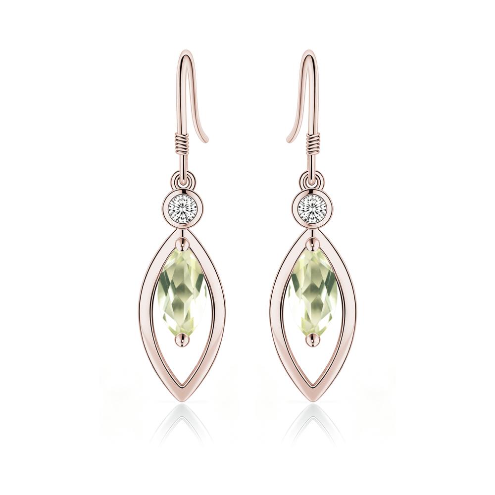 Leaf Inspired Alexandrite Dangle Earrings - LUO Jewelry #gemstone_Lemon Quartz