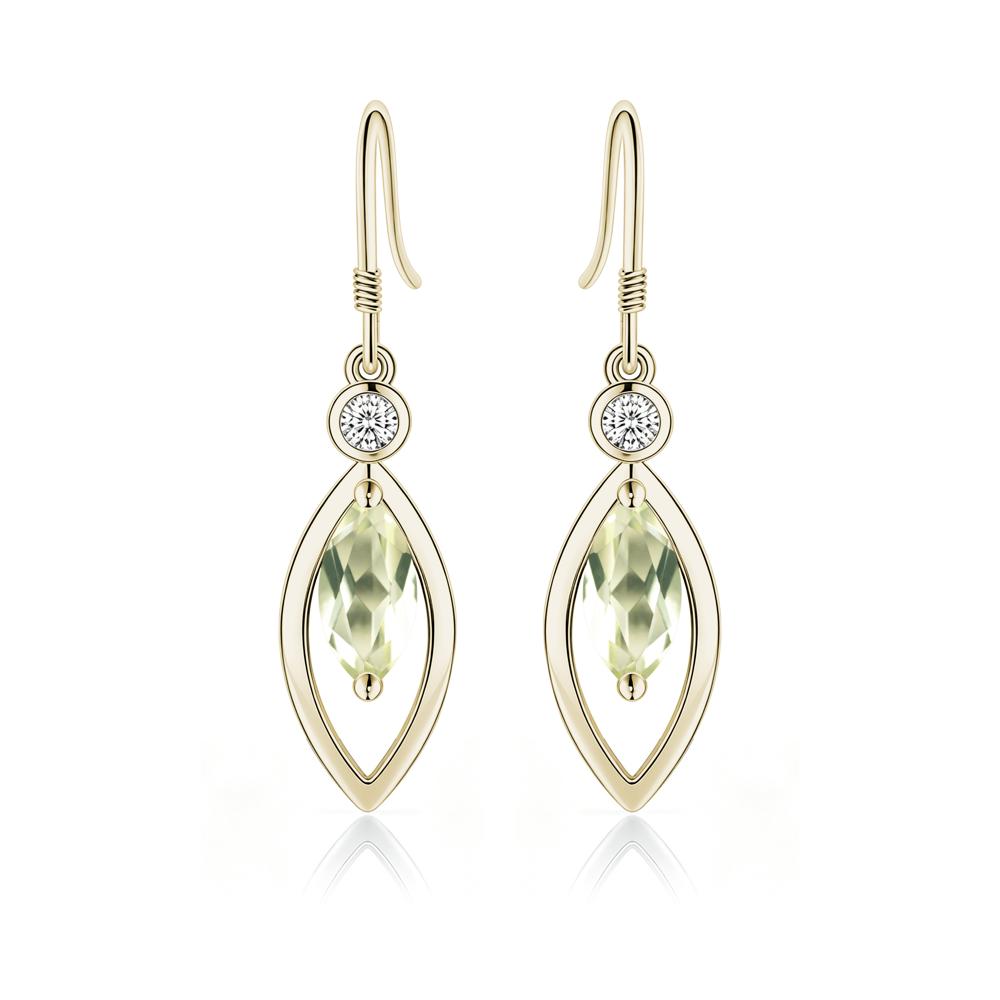 Leaf Inspired Alexandrite Dangle Earrings - LUO Jewelry #gemstone_Lemon Quartz