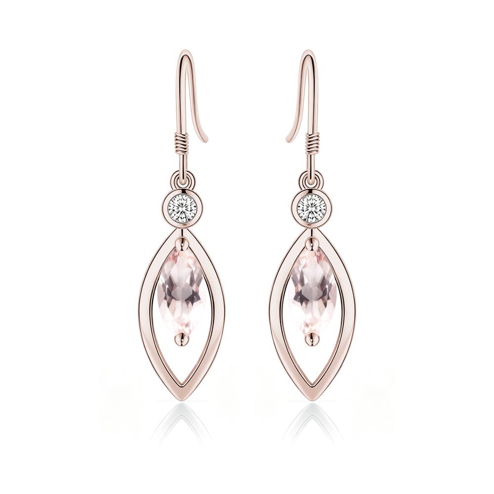 Leaf Inspired Alexandrite Dangle Earrings - LUO Jewelry #gemstone_Morganite