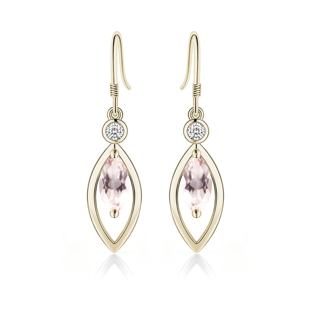 Leaf Inspired Alexandrite Dangle Earrings - LUO Jewelry #gemstone_Morganite