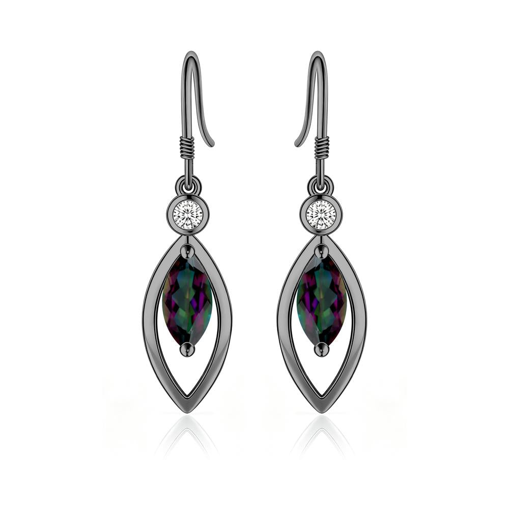 Leaf Inspired Alexandrite Dangle Earrings - LUO Jewelry #gemstone_Mystic Topaz