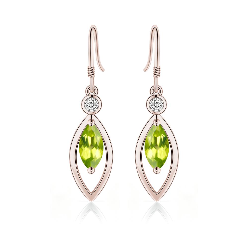 Leaf Inspired Alexandrite Dangle Earrings - LUO Jewelry #gemstone_Peridot