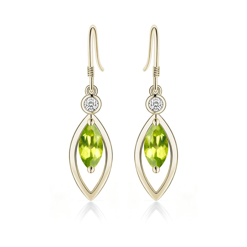Leaf Inspired Alexandrite Dangle Earrings - LUO Jewelry #gemstone_Peridot