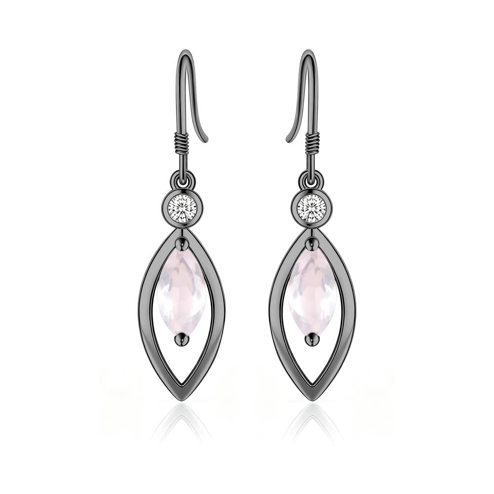 Leaf Inspired Alexandrite Dangle Earrings - LUO Jewelry #gemstone_Rose Quartz