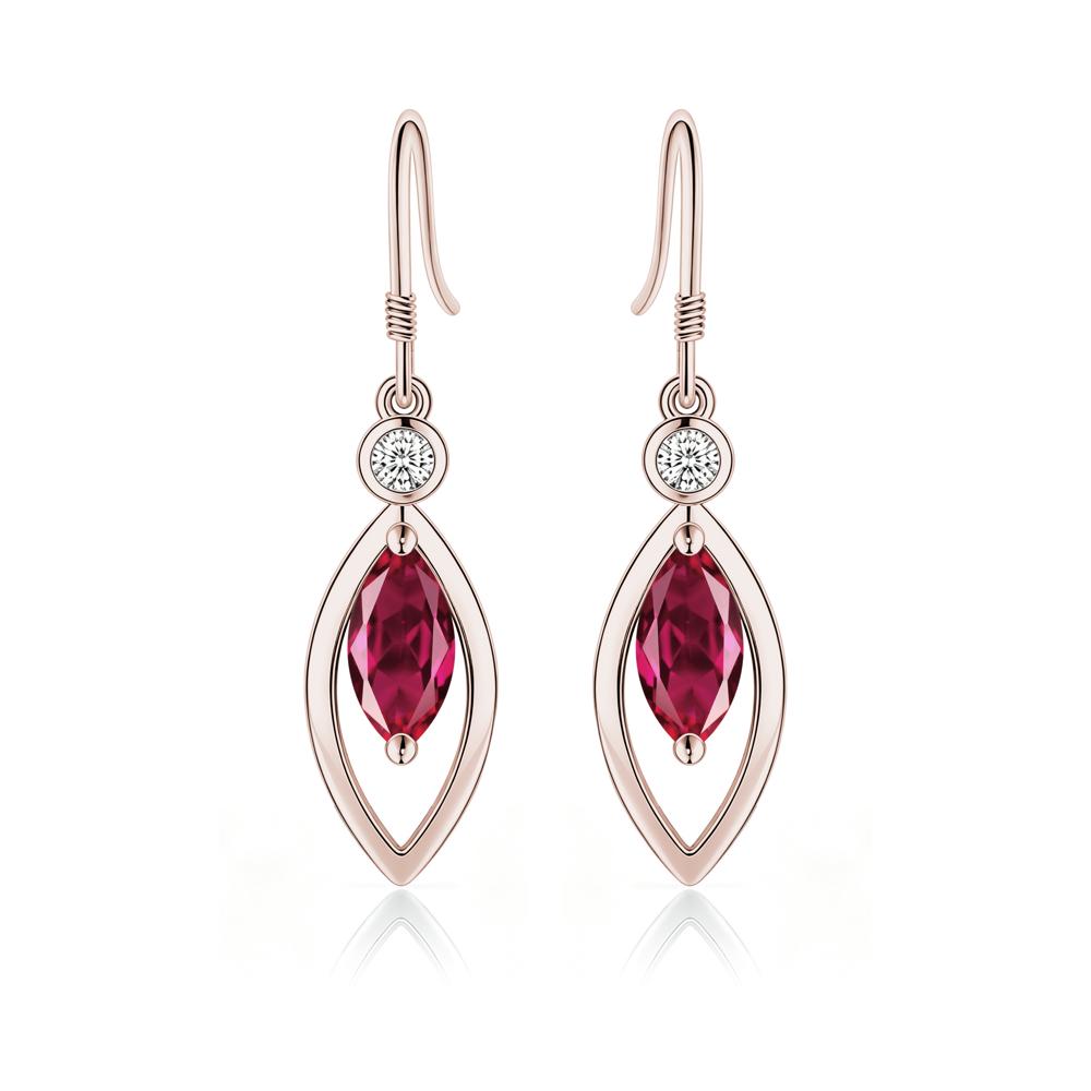Leaf Inspired Alexandrite Dangle Earrings - LUO Jewelry #gemstone_Ruby