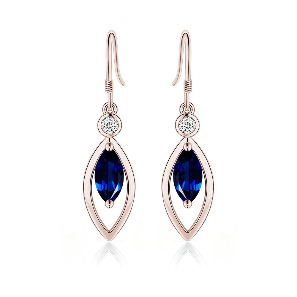 Leaf Inspired Alexandrite Dangle Earrings - LUO Jewelry #gemstone_Sapphire