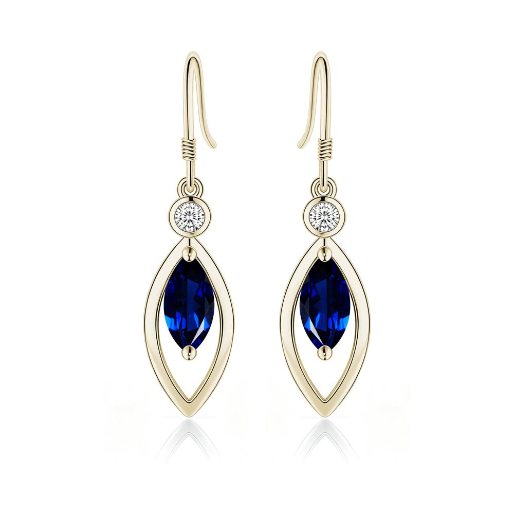 Leaf Inspired Alexandrite Dangle Earrings - LUO Jewelry #gemstone_Sapphire