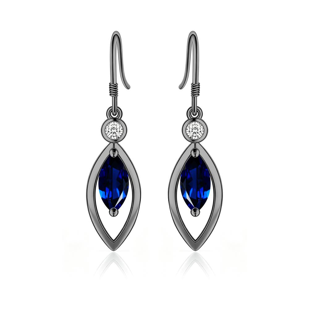 Leaf Inspired Alexandrite Dangle Earrings - LUO Jewelry #gemstone_Sapphire
