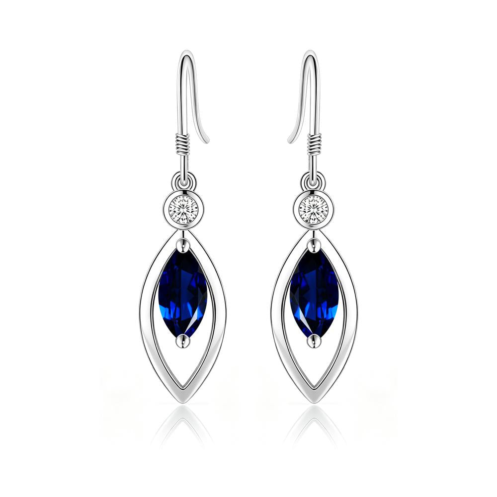 Leaf Inspired Alexandrite Dangle Earrings - LUO Jewelry #gemstone_Sapphire