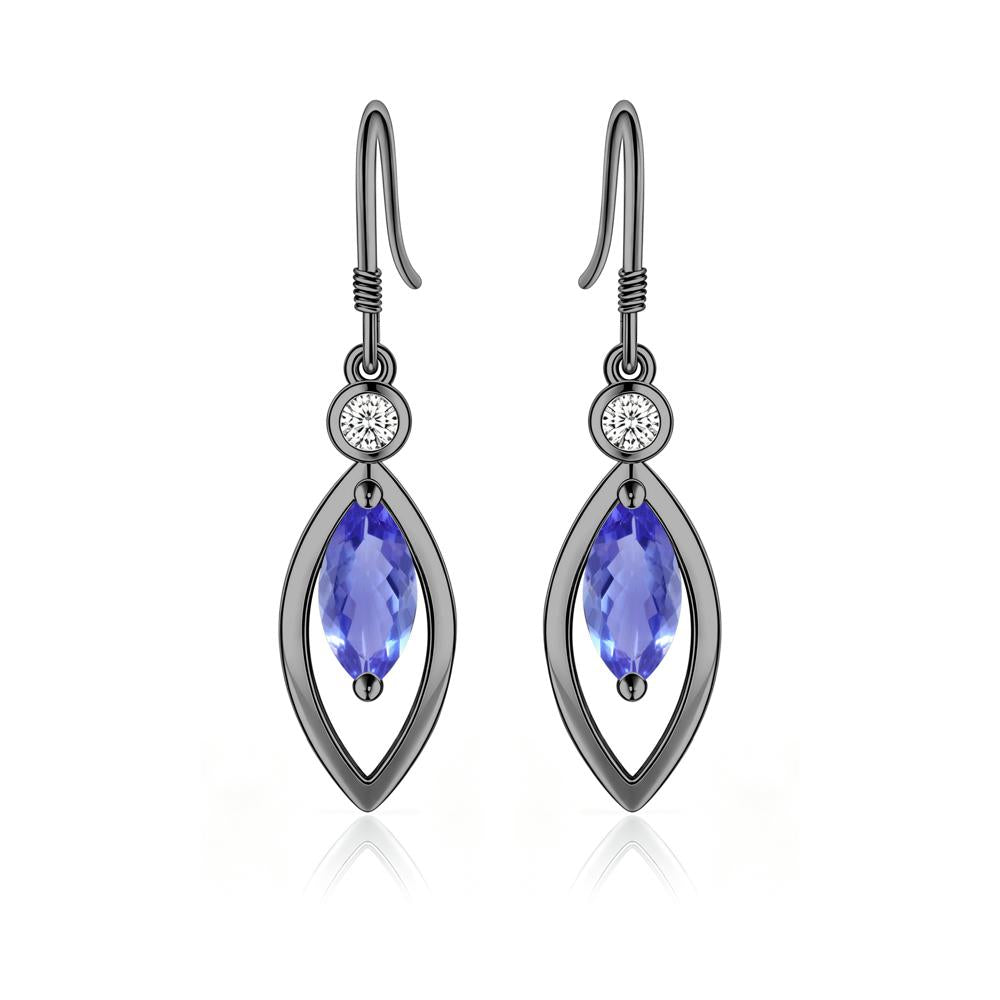 Leaf Inspired Alexandrite Dangle Earrings - LUO Jewelry #gemstone_Tanzanite