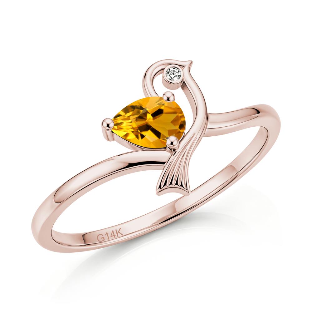 Pear Cut Alexandrite Bird Inspired Ring - LUO Jewelry #gemstone_Citrine