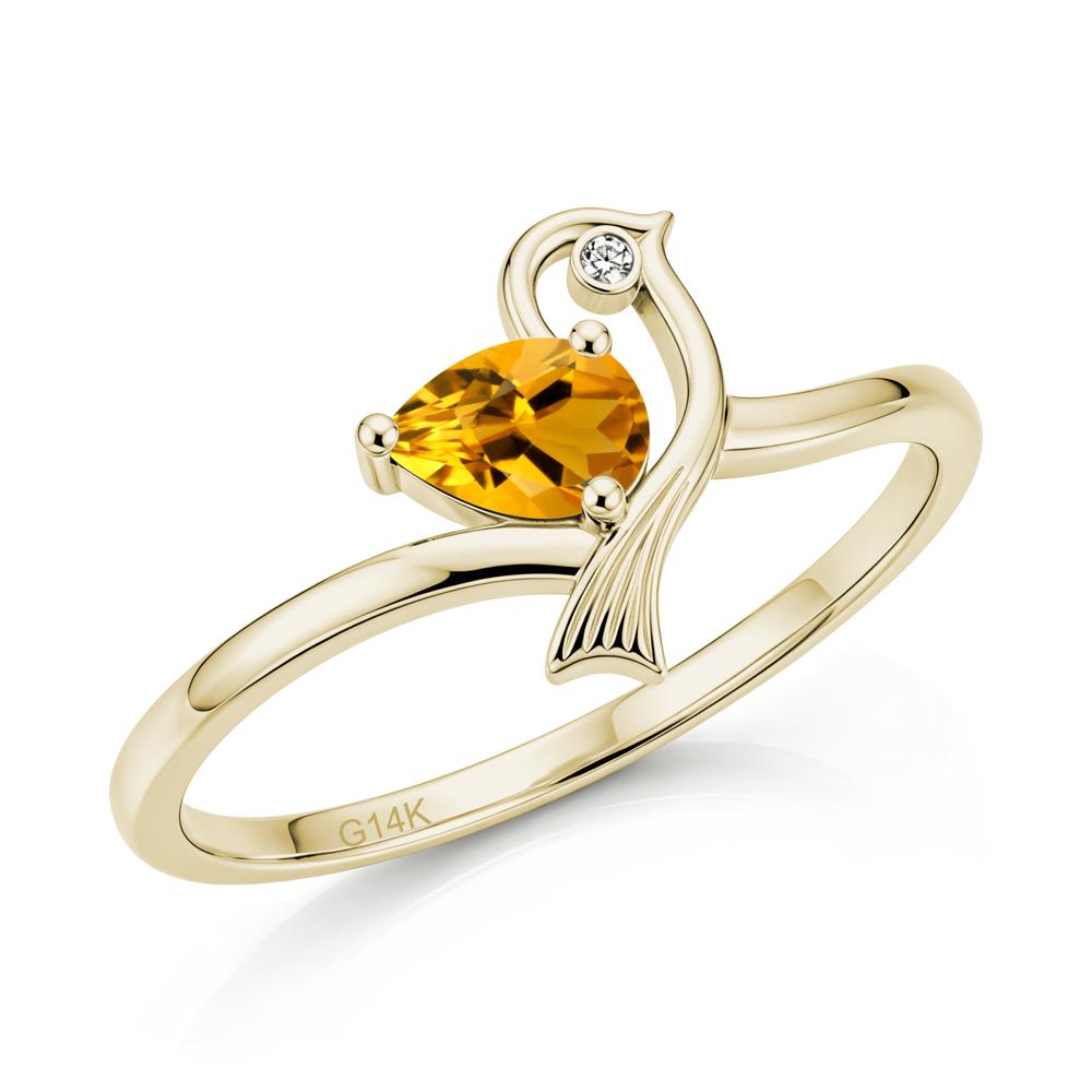 Pear Cut Alexandrite Bird Inspired Ring - LUO Jewelry #gemstone_Citrine