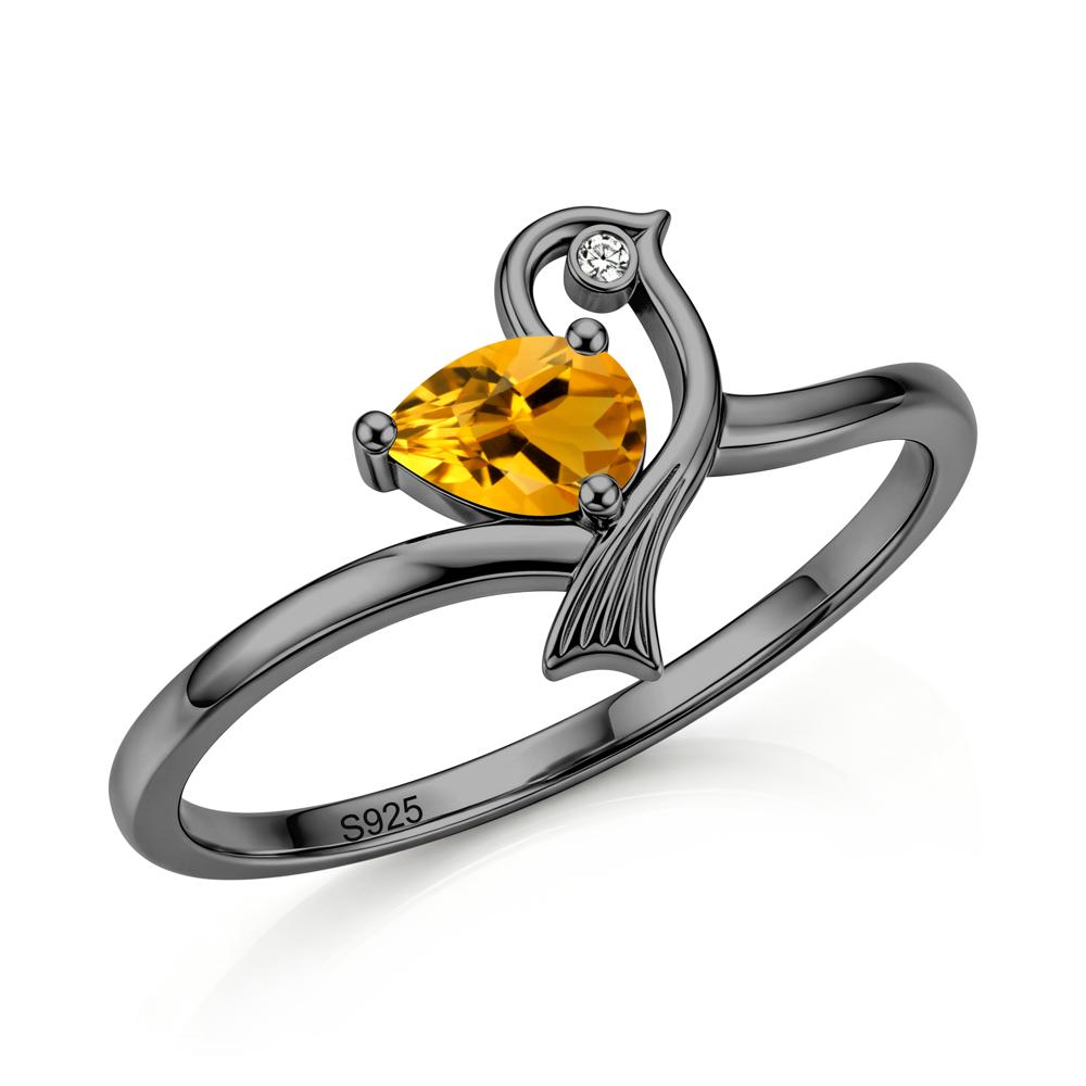 Pear Cut Alexandrite Bird Inspired Ring - LUO Jewelry #gemstone_Citrine
