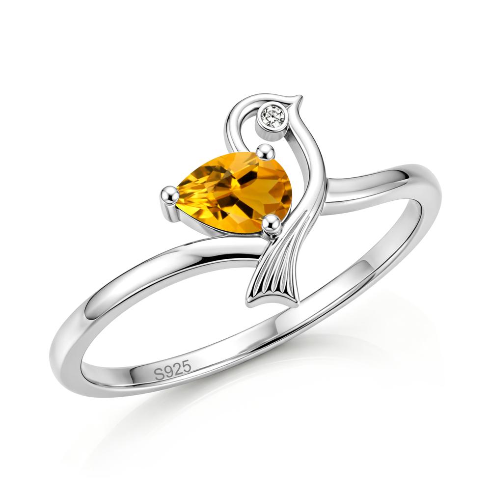 Pear Cut Alexandrite Bird Inspired Ring - LUO Jewelry #gemstone_Citrine