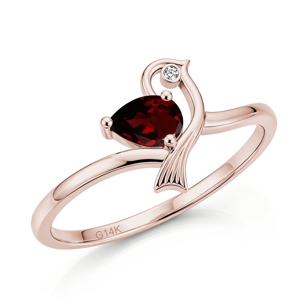 Pear Cut Alexandrite Bird Inspired Ring - LUO Jewelry #gemstone_Garnet