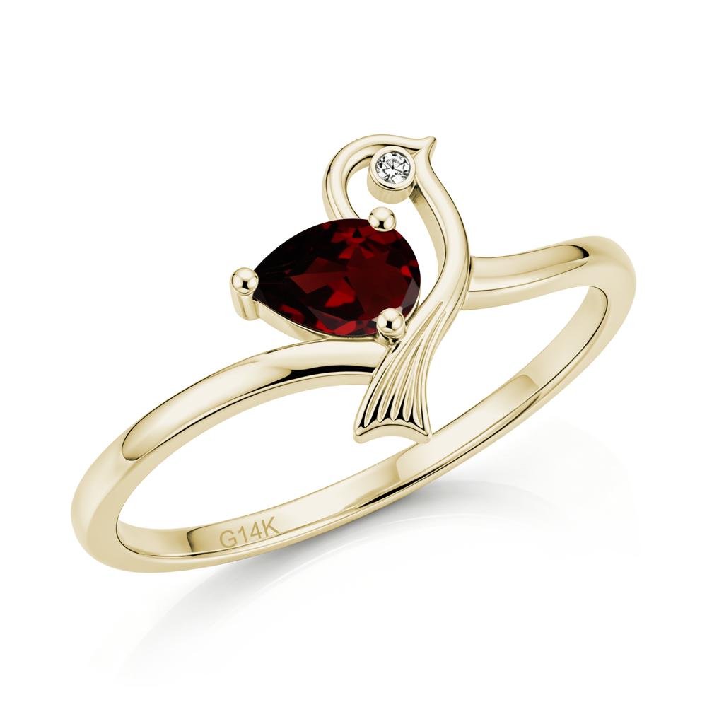 Pear Cut Alexandrite Bird Inspired Ring - LUO Jewelry #gemstone_Garnet