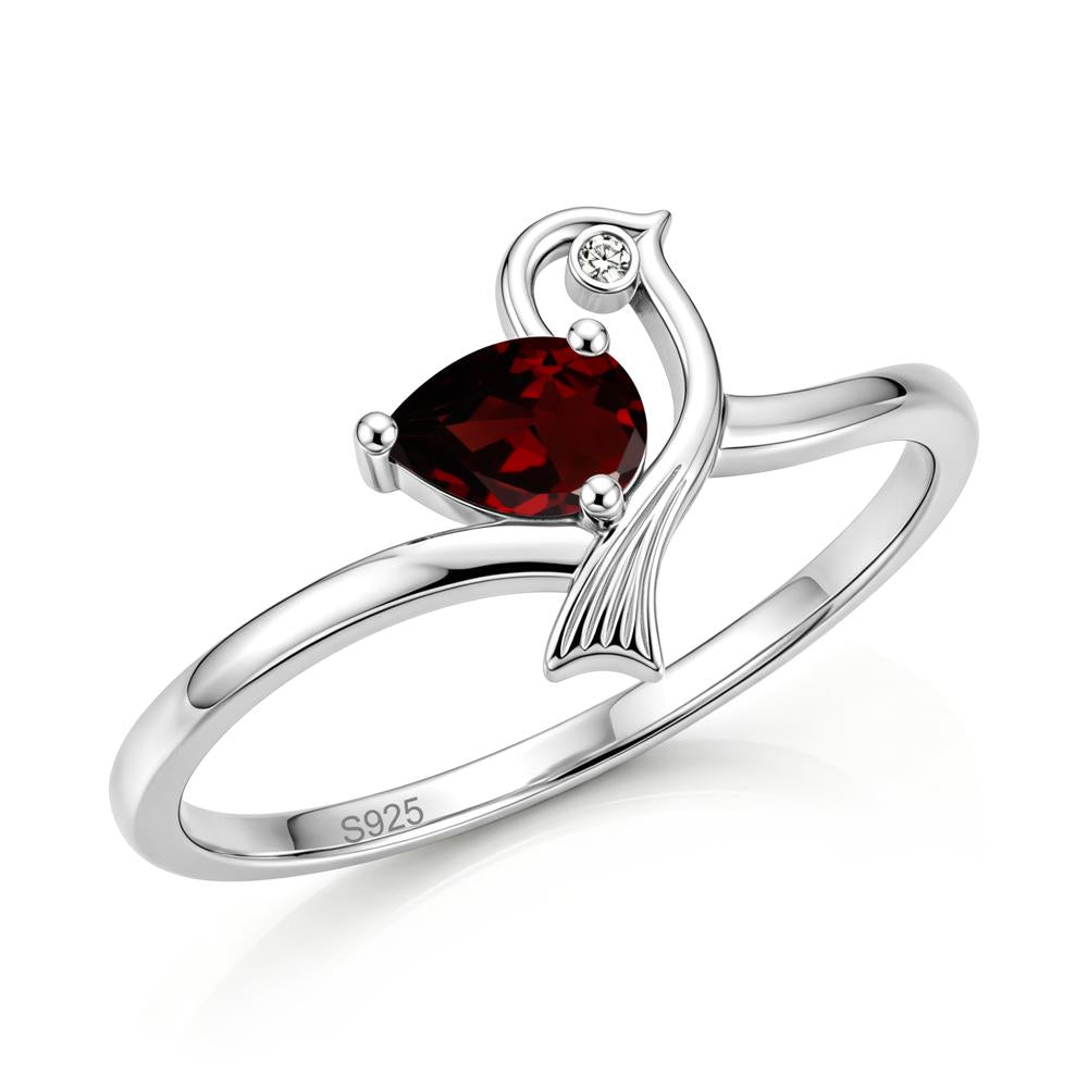 Pear Cut Alexandrite Bird Inspired Ring - LUO Jewelry #gemstone_Garnet