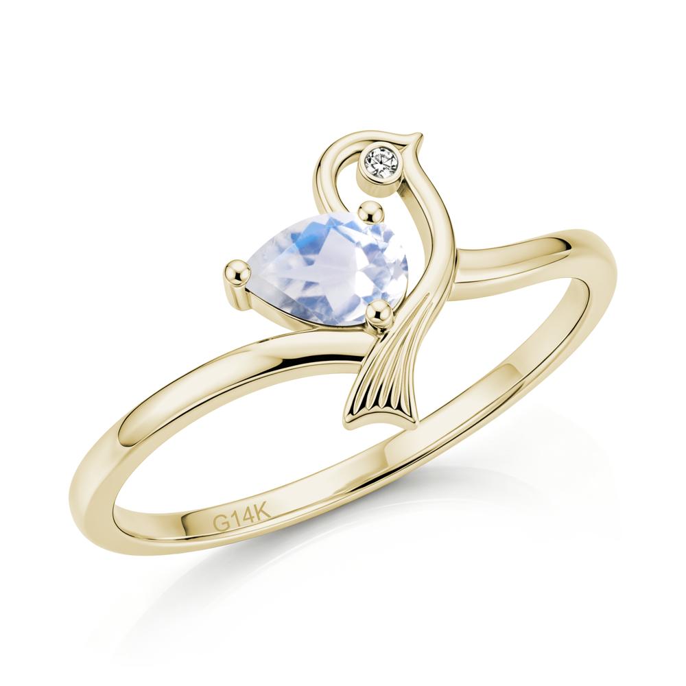 Pear Cut Alexandrite Bird Inspired Ring - LUO Jewelry #gemstone_Moonstone